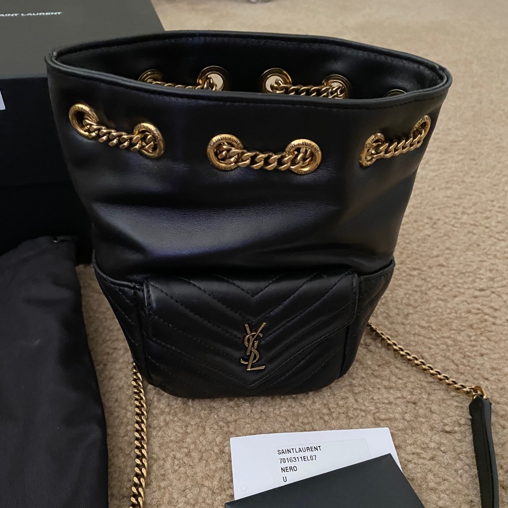 Joe Mini YSL Quilted Lambskin Bucket Bag